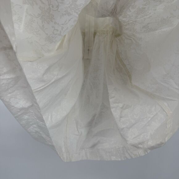 Kokomo Kids Vintage White Floral Collared Dress Girls Size 8 Coquette Bow USA - Picture 5 of 11